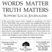 Support local journalism:  please remember EVM in your end-of-year giving