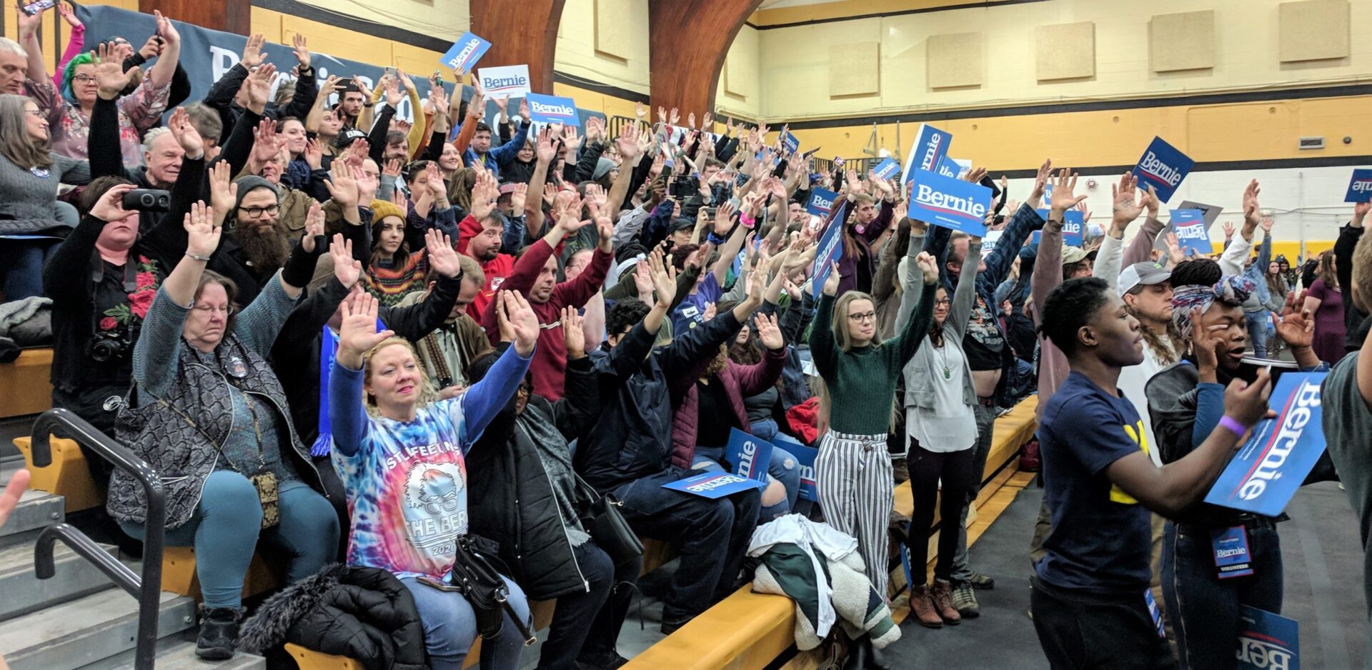 Bernie Sanders sweeps into Flint and Mott Community College scrambles to accommodate crowd of 1,000