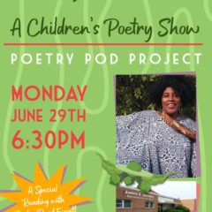 Children’s Poetry Show goes ZOOM to feature Poet Laureate Semaj Brown June 29