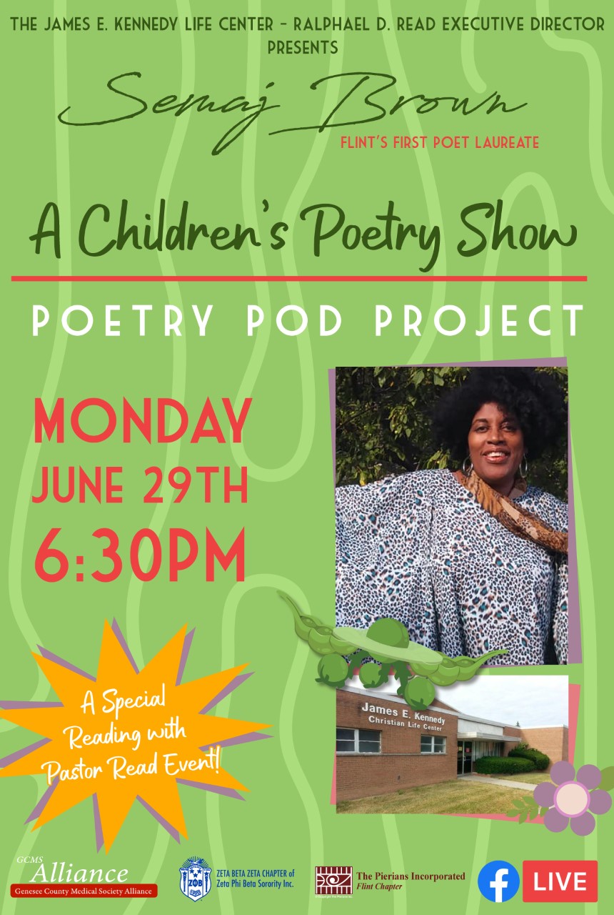 Children’s Poetry Show goes ZOOM to feature Poet Laureate Semaj Brown June 29