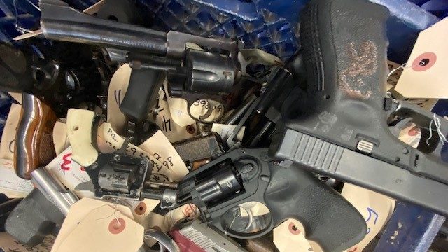 “No longer will the City of Flint be an arms dealer” – Mayor Neeley; 384 guns destroyed today