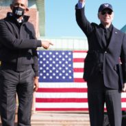 “I’m running as a proud Democrat but I’ll govern as an American,” Biden tells drive-in Flint audience
