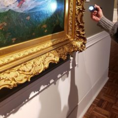 Caring for some of the world’s finest art at the Flint Institute of Arts: magnifying glass, flashlight and tablet are tools of the trade