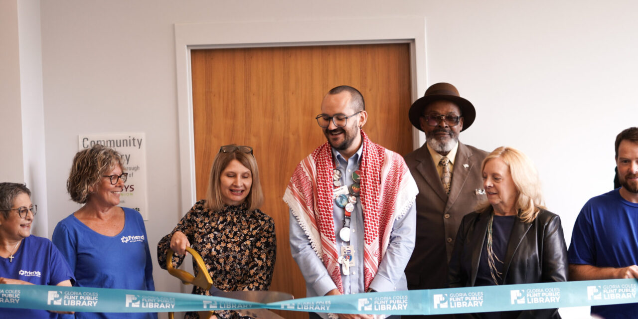 Flint library opens new community pantry