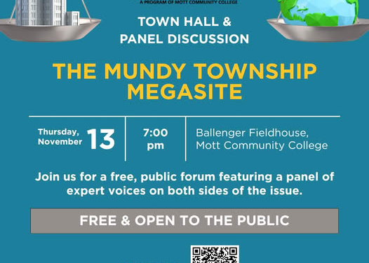 Public forum on Mundy Township megasite to take place at Mott Community College Nov. 13