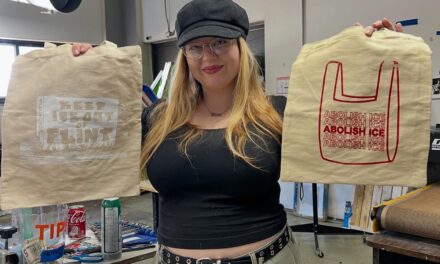 Flint artists offer free screen printing as part of nationwide ‘ICE Out’ strike