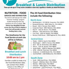 Flint Community Schools food distribution times have changed, info listed here