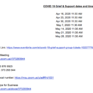 Covid-19 grief and support group Zoom meetings for Flint residents begin April 16
