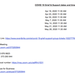 Covid-19 grief and support group Zoom meetings for Flint residents begin April 16